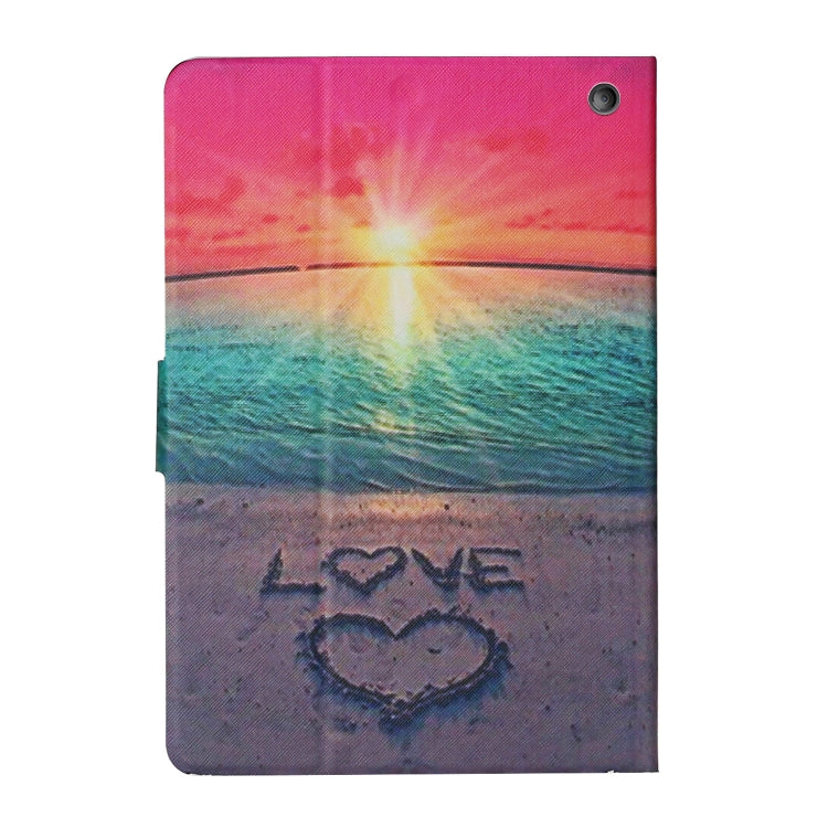 For Amazon Kindle Fire Max 11 Colored Drawing Smart Leather Tablet Case(Sunrise)