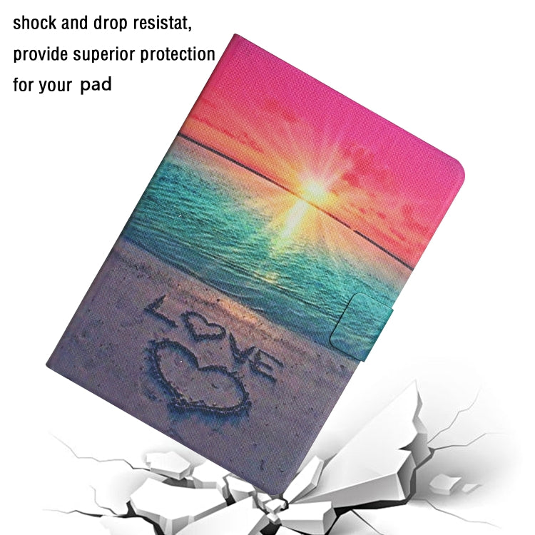 For Amazon Kindle Fire Max 11 Colored Drawing Smart Leather Tablet Case(Sunrise)