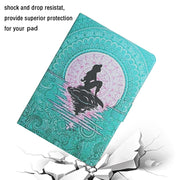 For Amazon Kindle Fire Max 11 Colored Drawing Smart Leather Tablet Case(Mermaid)