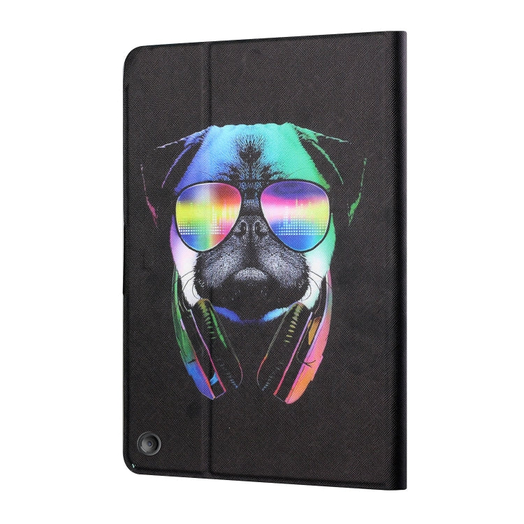 For Amazon Kindle Fire Max 11 Colored Drawing Smart Leather Tablet Case(Eye Dog)