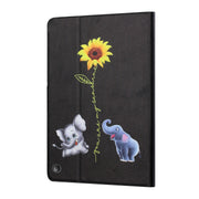 For Amazon Kindle Fire Max 11 Colored Drawing Smart Leather Tablet Case(Elephants)