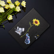 For Amazon Kindle Fire Max 11 Colored Drawing Smart Leather Tablet Case(Elephants)