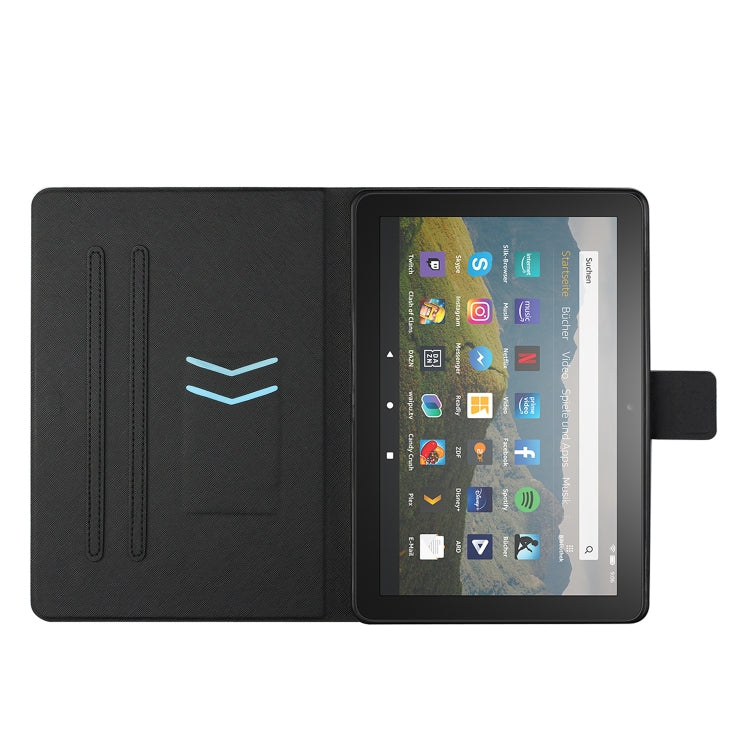 For Amazon Kindle Fire Max 11 Colored Drawing Smart Leather Tablet Case(Skateboard Cat)
