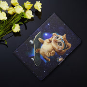 For Amazon Kindle Fire Max 11 Colored Drawing Smart Leather Tablet Case(Skateboard Cat)