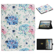 For Amazon Kindle Fire Max 11 Colored Drawing Flower Smart Leather Tablet Case(Blue Folower) - Amazon by PMC TechLife | Online Shopping South Africa | PMC TechLife | Buy Now Pay Later Mobicred