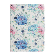 For Amazon Kindle Fire Max 11 Colored Drawing Flower Smart Leather Tablet Case(Blue Folower)