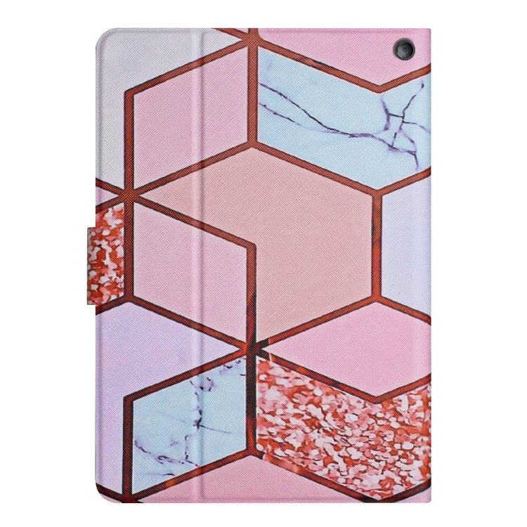 For Amazon Kindle Fire Max 11 Colored Drawing Marble Smart Leather Tablet Case(Splicing Marble)