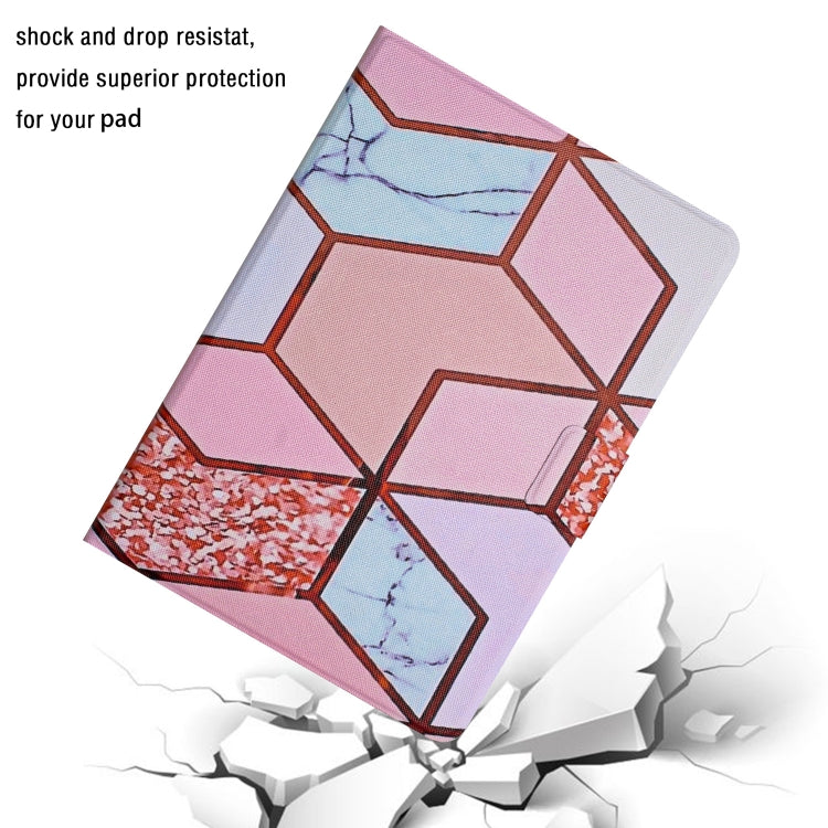 For Amazon Kindle Fire Max 11 Colored Drawing Marble Smart Leather Tablet Case(Splicing Marble)