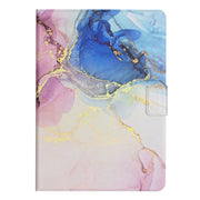 For Amazon Kindle Fire Max 11 Colored Drawing Marble Smart Leather Tablet Case(Pink Blue)