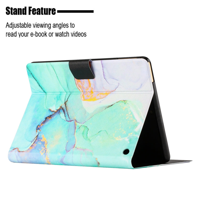 For Amazon Kindle Fire Max 11 Colored Drawing Marble Smart Leather Tablet Case(Green Marble)
