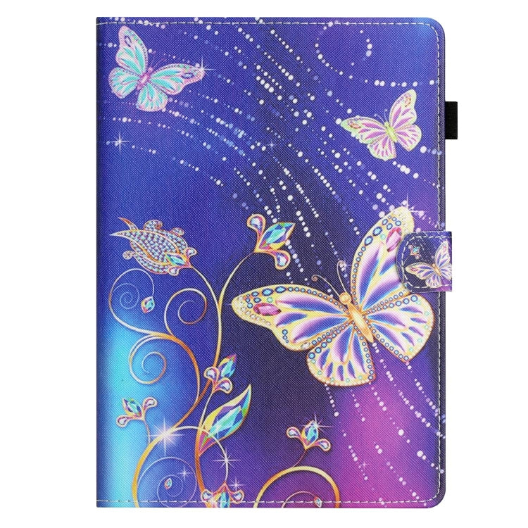 For Amazon Kindle Fire Max 11 Coloured Drawing Stitching Smart Leather Tablet Case(Butterfly)