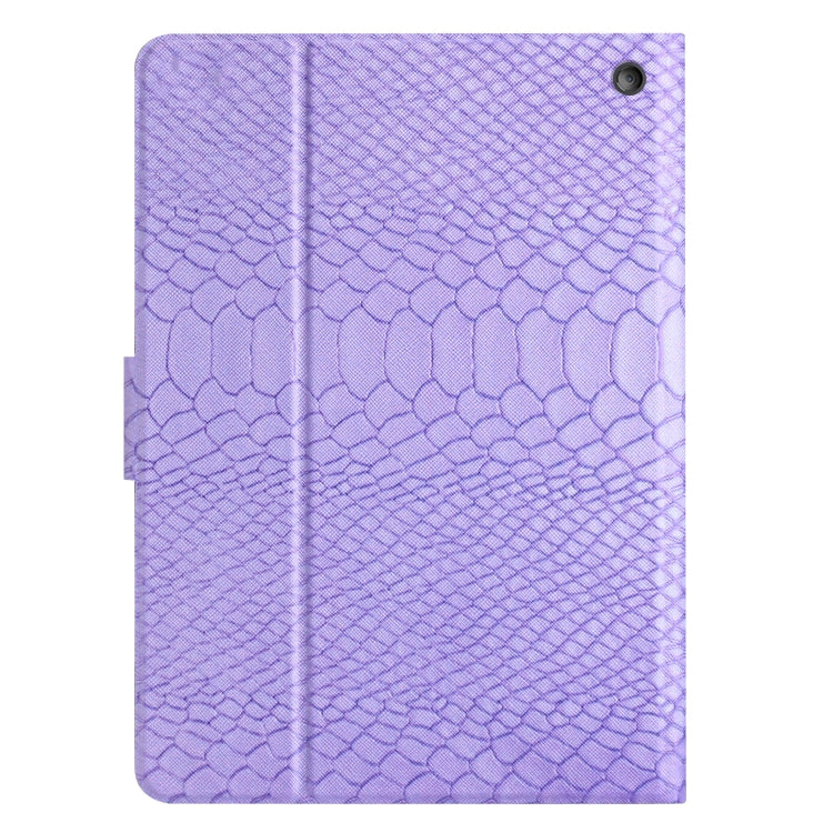 For Amazon Kindle Fire Max 11 Crocodile Texture Smart Leather Tablet Case(Purple)