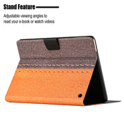 For Amazon Kindle Fire Max 11 Solid Color Stitching Smart Leather Tablet Case(Orange)