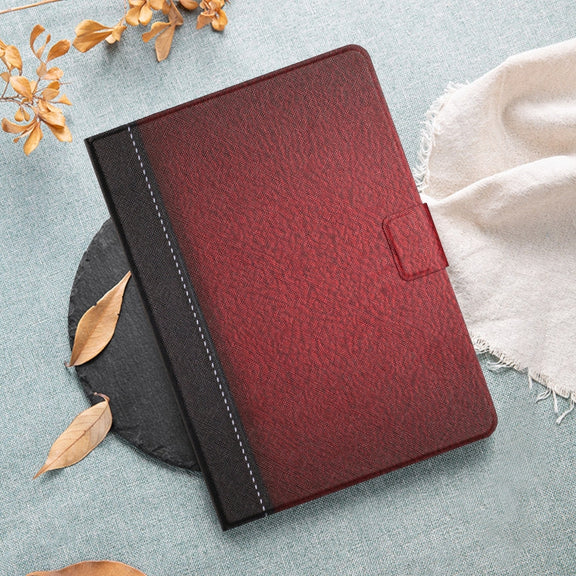 For Amazon Kindle Fire Max 11 Solid Color Stitching Smart Leather Tablet Case(Red)