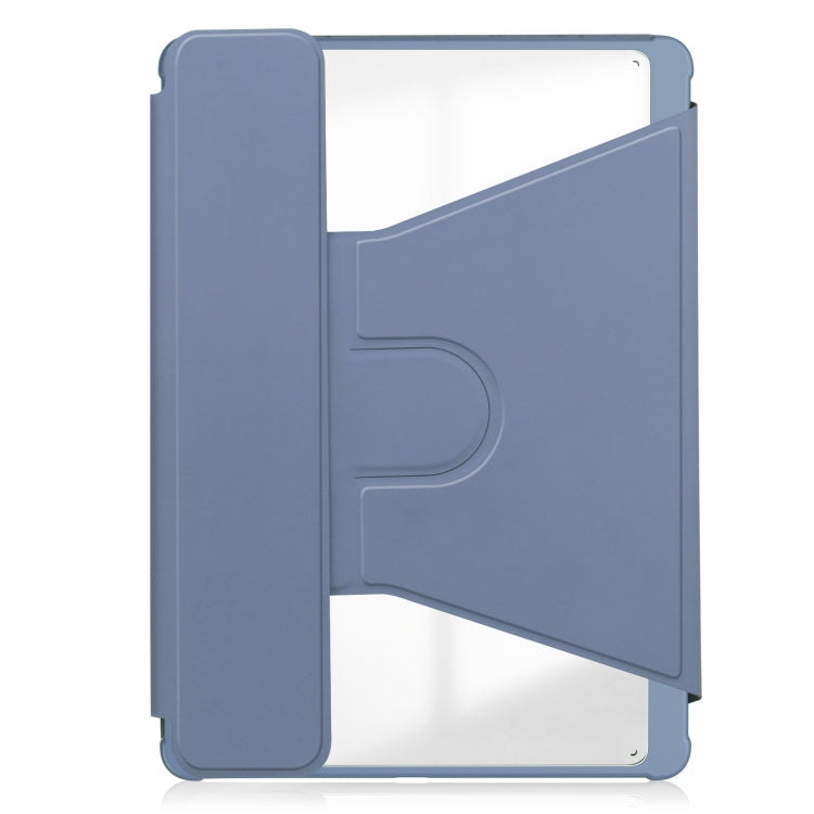 For Samsung Galaxy Tab S9+ 360 Rotation Transparent Smart Leather Case with Keyboard(Lavender)