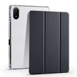 For Honor Pad V8 Pro 3-folding Transparent TPU Smart Leather Tablet Case(Black) - Honor by PMC TechLife | Online Shopping South Africa | PMC TechLife | Buy Now Pay Later Mobicred