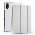 For Honor Pad V8 Pro 3-folding Transparent TPU Smart Leather Tablet Case(Grey) - Honor by PMC TechLife | Online Shopping South Africa | PMC TechLife | Buy Now Pay Later Mobicred