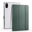 For Honor Pad V8 Pro 3-folding Transparent TPU Smart Leather Tablet Case(Green) - Honor by PMC TechLife | Online Shopping South Africa | PMC TechLife | Buy Now Pay Later Mobicred