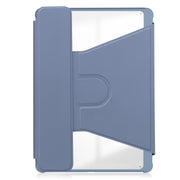 For Samsung Galaxy Tab S9+ 360 Rotation Transparent Smart Leather Case(Lavender)