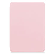 For Samsung Galaxy Tab S9+ 360 Rotation Transparent Smart Leather Case(Pink)
