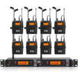 XTUGA RW2080 UHF Wireless Stage Singer In-Ear Monitor System 8 BodyPacks(US Plug) - Microphone by XTUGA | Online Shopping South Africa | PMC Jewellery | Buy Now Pay Later Mobicred