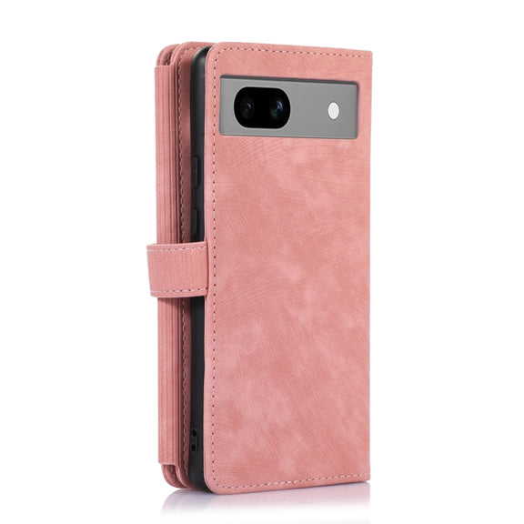 For Google Pixel 7a Dream 9-Card Wallet Zipper Bag Leather Phone Case(Pink)