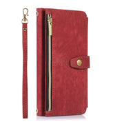 For Google Pixel 7 Dream 9-Card Wallet Zipper Bag Leather Phone Case(Red)