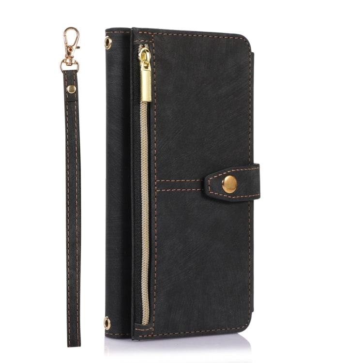 For Google Pixel 6a Dream 9-Card Wallet Zipper Bag Leather Phone Case(Black)