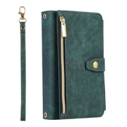 For Google Pixel Fold Dream 9-Card Wallet Zipper Bag Leather Phone Case(Green)
