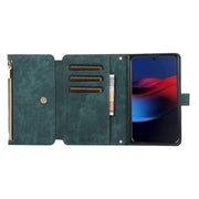 For Google Pixel Fold Dream 9-Card Wallet Zipper Bag Leather Phone Case(Green)