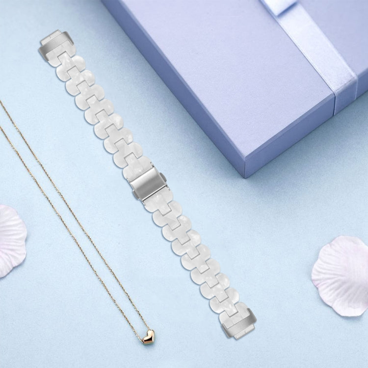For Fitbit Inspire 3 Oval Resin Replacement Watch Band(White)