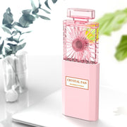 Perfume Shape Portable Fan Hidden Blade Fan(Pink)