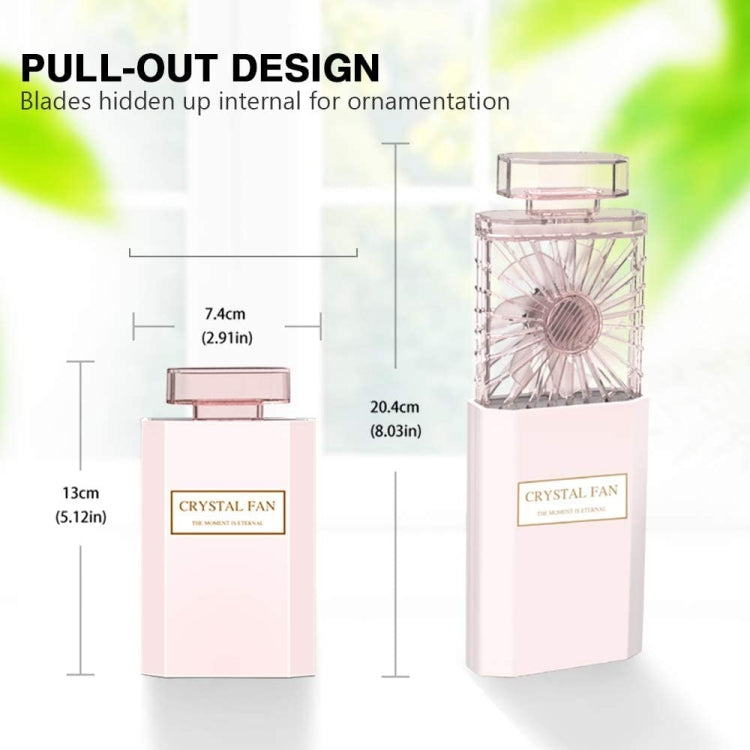 Perfume Shape Portable Fan Hidden Blade Fan(Pink)