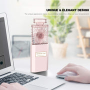 Perfume Shape Portable Fan Hidden Blade Fan(Pink)