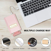 Perfume Shape Portable Fan Hidden Blade Fan(Pink)