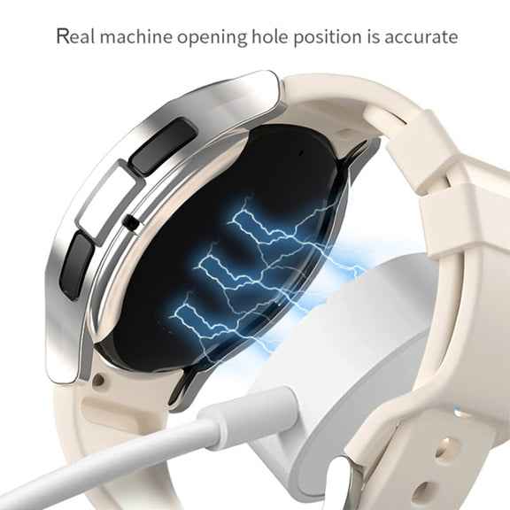 For Samsung Galaxy Watch 6 Classic 43mm Half-inclusive PC Watch Protective Case(Silver)