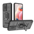 For Xiaomi Redmi Note 12 4G Global Sliding Camshield TPU + PC Shockproof Phone Case with Holder(Black) - Xiaomi Cases by PMC TechLife | Online Shopping South Africa | PMC TechLife | Buy Now Pay Later Mobicred