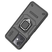 For Xiaomi Redmi Note 12 5G Global Sliding Camshield TPU + PC Shockproof Phone Case with Holder(Purple)