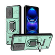 For Xiaomi Redmi Note 12 Pro+ 5G Global Sliding Camshield TPU + PC Shockproof Phone Case with Holder(Green) - Xiaomi Cases by PMC TechLife | Online Shopping South Africa | PMC TechLife | Buy Now Pay Later Mobicred