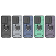 For Xiaomi Redmi Note 13 Pro 5G Sliding Camshield TPU + PC Shockproof Phone Case with Holder(Purple)