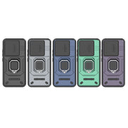 For Xiaomi 14 Sliding Camshield TPU + PC Shockproof Phone Case with Holder(Blue)