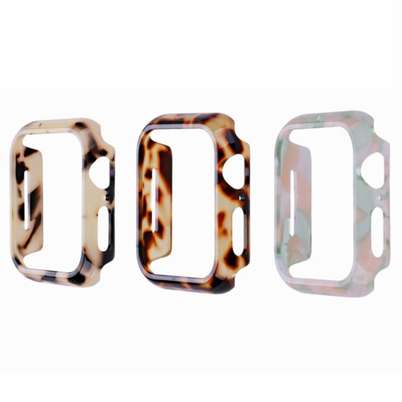 For Apple Watch Ultra 2 / Ultra 49mm Printed Resin PC Watch Case(Black Flower)