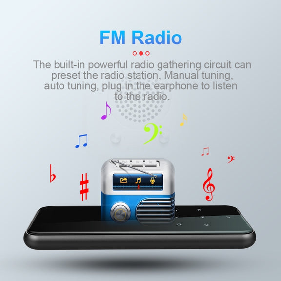 4GB M15 Multi-function Smart Voice Recorder MP3 Hifi Sound Music Player Walkman, Bluetooth Version
