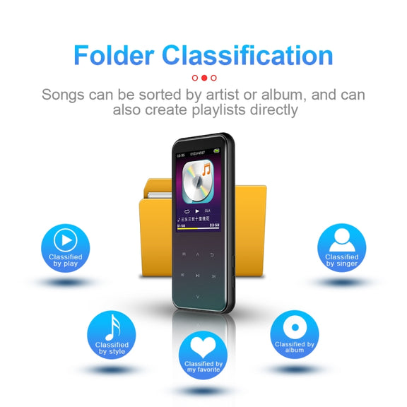 4GB M15 Multi-function Smart Voice Recorder MP3 Hifi Sound Music Player Walkman, Bluetooth Version