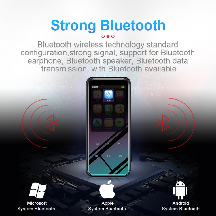8GB M15 Multi-function Smart Voice Recorder MP3 Hifi Sound Music Player Walkman, Bluetooth Version
