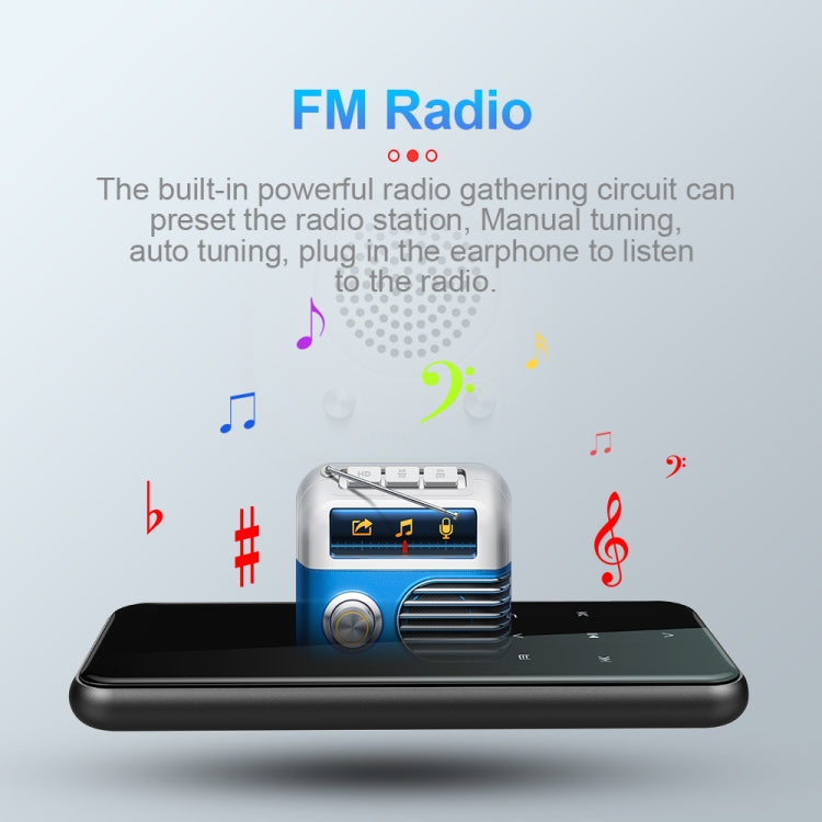 32GB M15 Multi-function Smart Voice Recorder MP3 Hifi Sound Music Player Walkman, Bluetooth Version