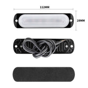 DC12V-24V / 18W Car Truck Emergency Strobe Flash Warning Light 6LEDs Ultra-thin Side Lights(Red)