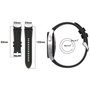 For Samsung Galaxy Watch 6 / 6 Classic Leather Silicone Watch Band(Black+White)