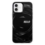 For iPhone 16 Plus Electroplated Silver Series PC Protective Phone Case(Creative Text A)