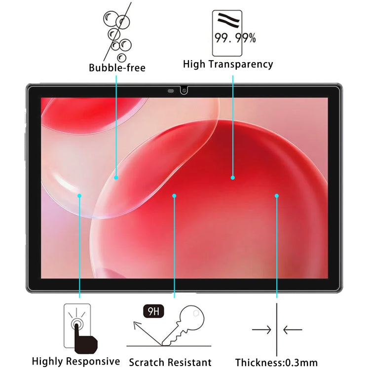 For Blackview Tab 9 WiFi 10.1 25pcs 9H 0.3mm Explosion-proof Tempered Glass Film